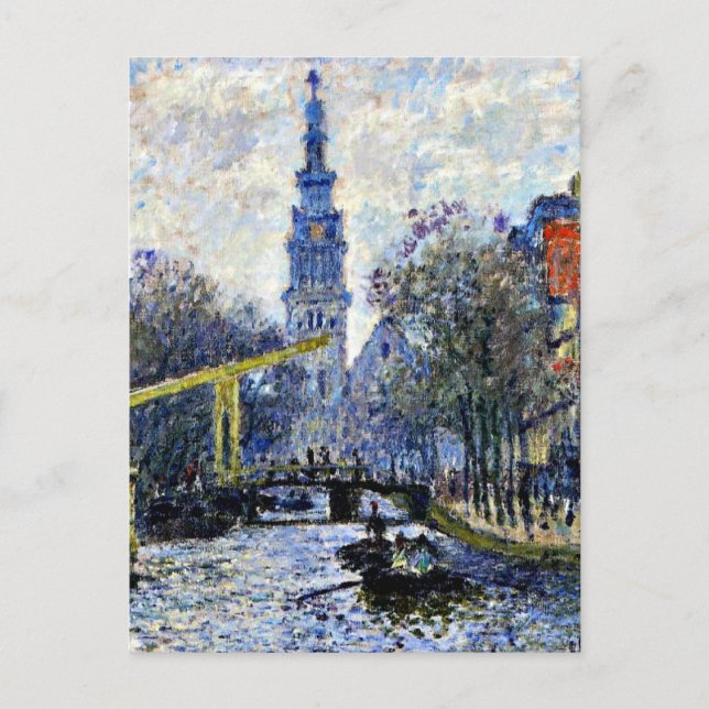Monet - Canal in Amsterdam,  Postcard (Front)