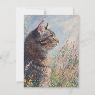 Monet Cat Vintage Postcard 