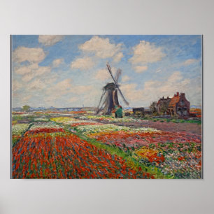 Monet - Champs de Tulipes en Hollande Poster