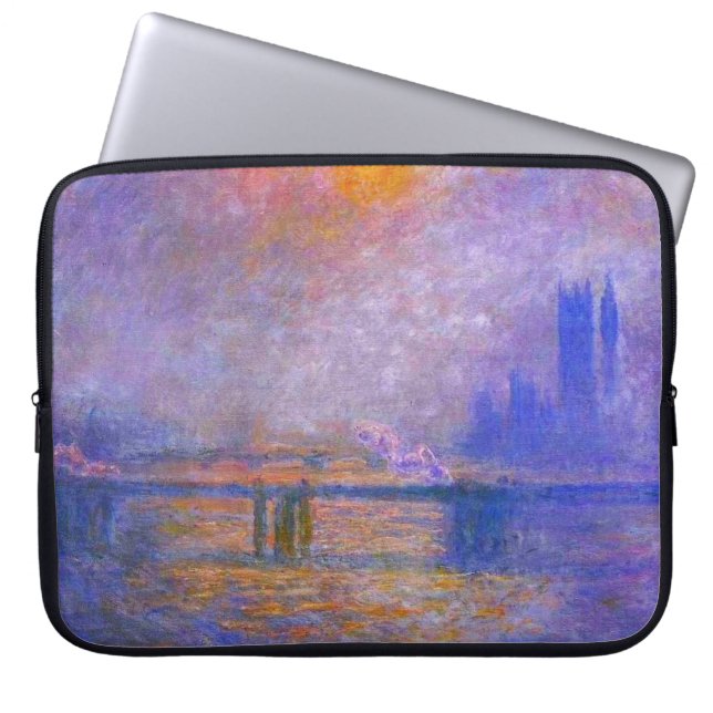 Monet Charing Cross Bridge Laptop Sleeve (Front)