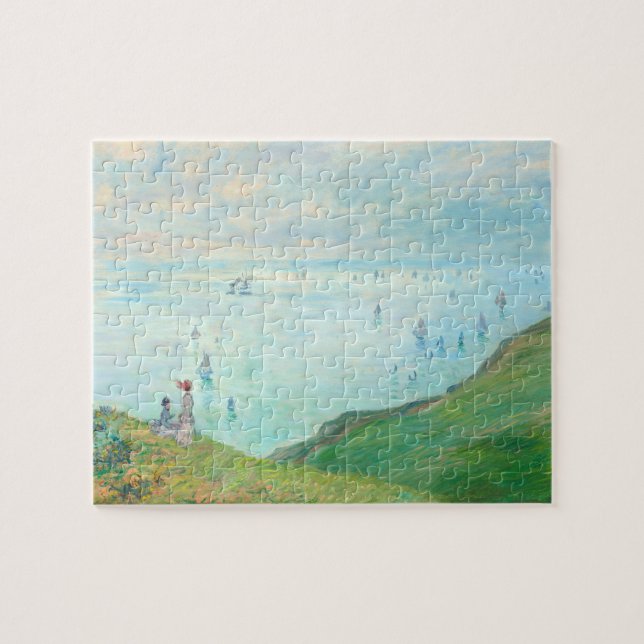 Monet Cliffs at Pourville Fine Art Jigsaw Puzzle (Horizontal)