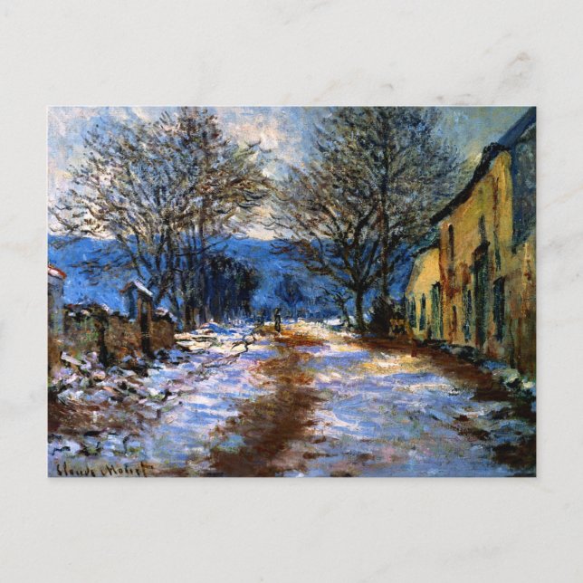 Monet - Effect of Snow at Limetz Postcard (Front)