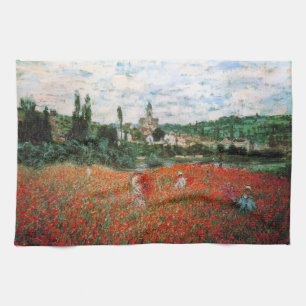 Monet Field of Red Poppies Kitchen Towel
