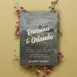 Monet Fine Art Rustic Romantic Inspired Wedding Invitation