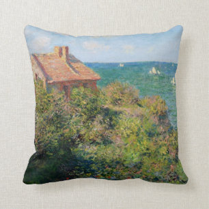Monet: Fisherman's Village at Varengeville artwork Throw Pillow