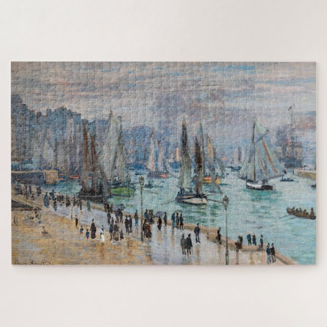 Monet - Fishing Boats Leaving the Harbour, Le Havr Jigsaw Puzzle (Horizontal)