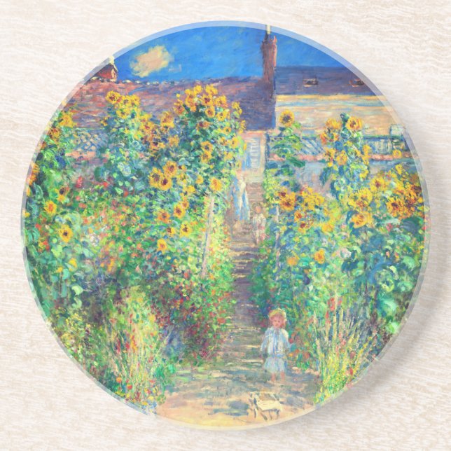 Monet Flower Garden Coaster (Front)
