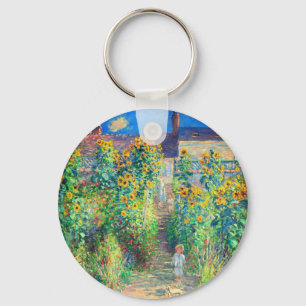 Monet Flower Garden Keychain
