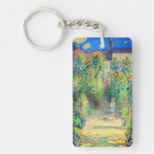 Monet Flower Garden Keychain