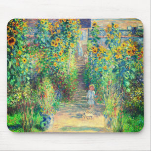 Monet Flower Garden Mouse Pad