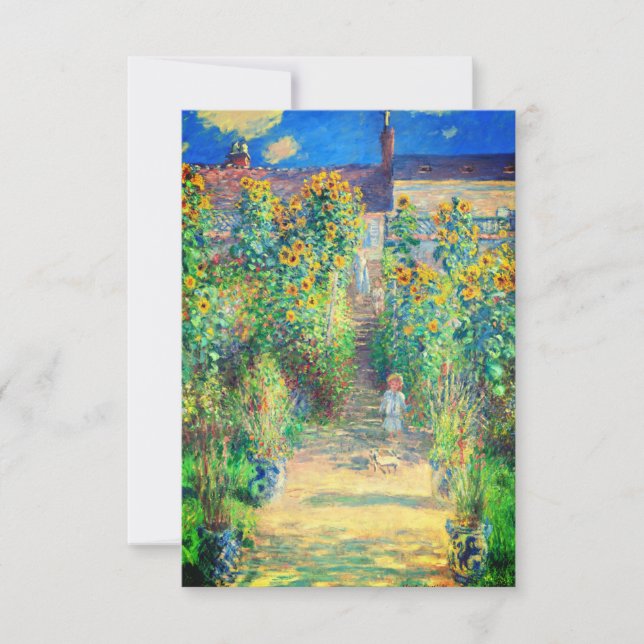 Monet Flower Garden RSVP Card (Front)