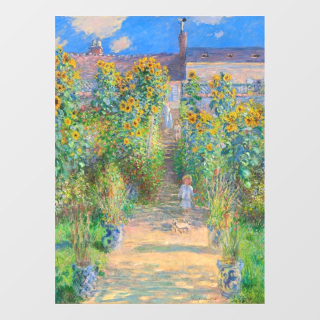 Monet Flower Garden Window Cling (Sheet)