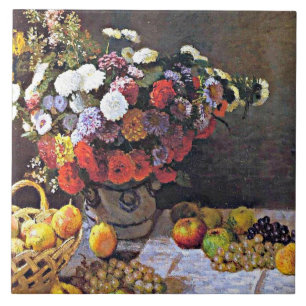 Monet - Flowers and Fruit Tile