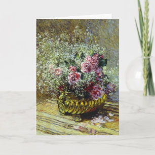 Monet - Flowers in a Pot Holiday Card