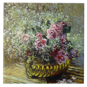 Monet - Flowers in a Pot Tile