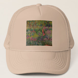 monet flowers vintage the-iris-garden-at-giverny trucker hat