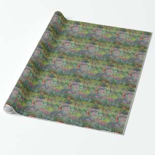 monet flowers vintage the-iris-garden-at-giverny wrapping paper