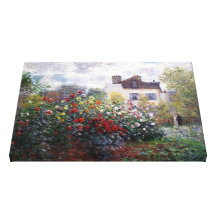 Monet Flowers Wrapped Canvas Gallery Wrap Canvas