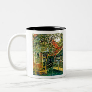 Monet France Impressionist People Little Bridge Pa Two-Tone Coffee Mug