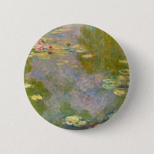 Monet France Water Lillies Impressionist People 2 Inch Round Button