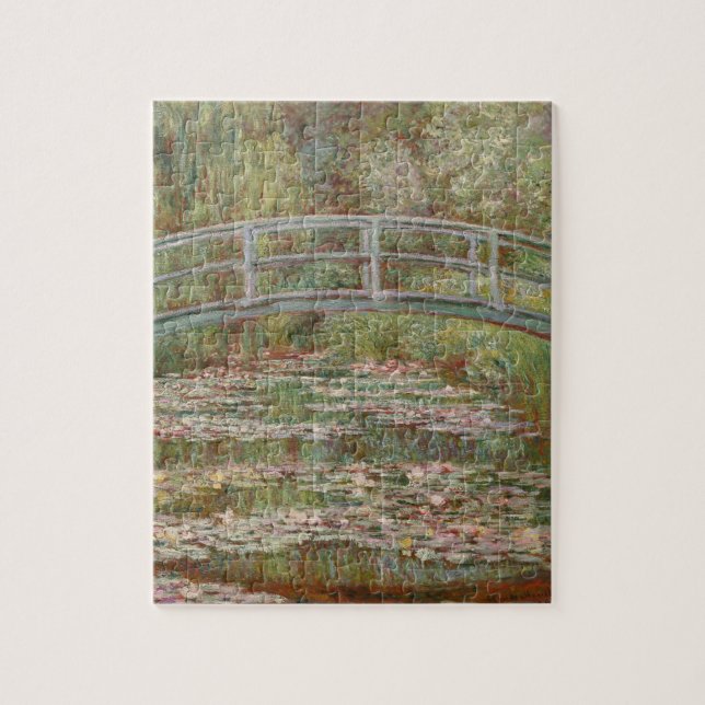 Monet French Japanese Bridge Art Jigsaw Puzzle (Vertical)