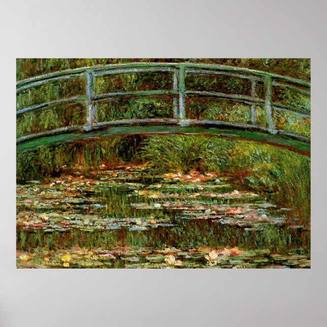 Monet French Japanese Bridge Art Poster (Front)