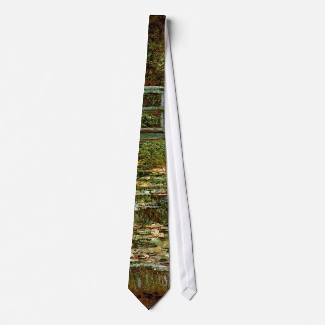 Monet French Japanese Bridge Art Tie (Front)