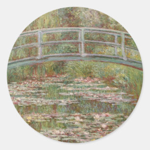Monet French Japanese Bridge Giverney Classic Round Sticker