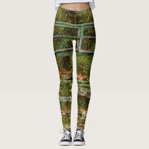 Monet French Japanese Bridge Giverney Leggings