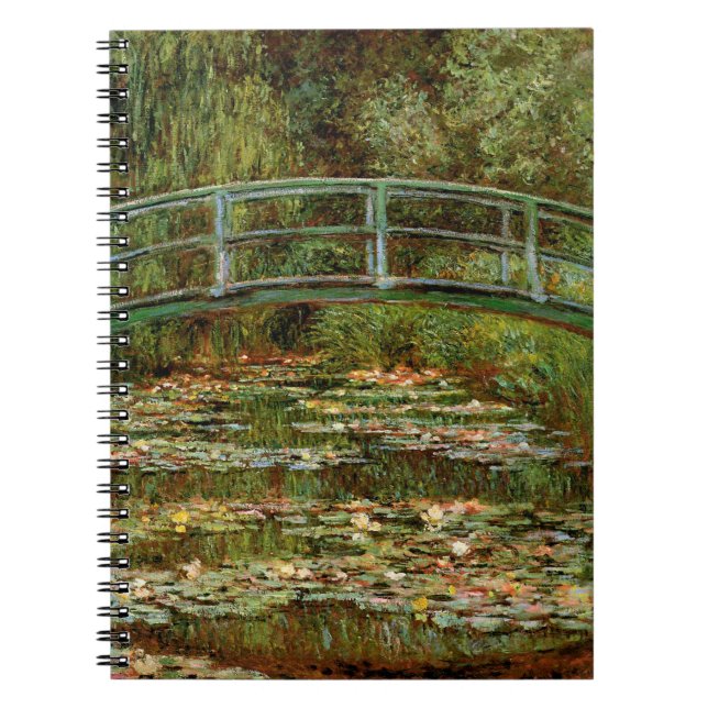 Monet French Japanese Bridge Giverney Notebook (Front)