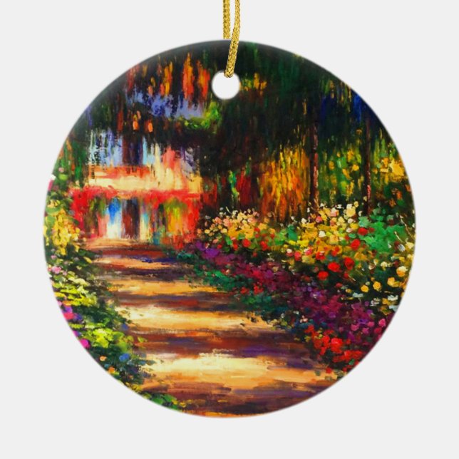 Monet Garden at Giverny Ceramic Ornament (Front)
