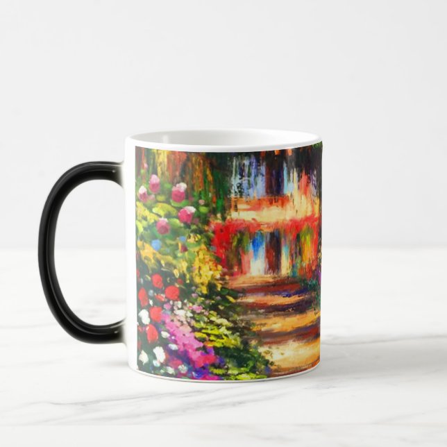 Monet Garden at Giverny Magic Mug (Left)
