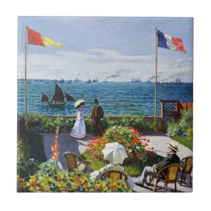 Monet Garden at Sainte Adresse Tile