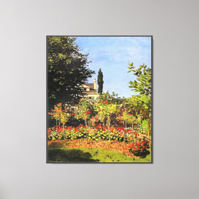 Monet - Garden in Bloom Canvas Print (Front)