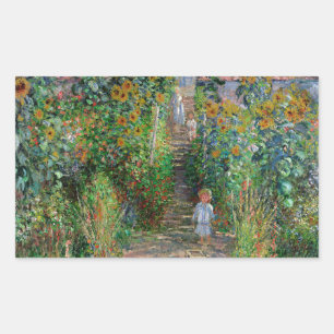 Monet Garden Vetheuil Impressionim Flower Painting Sticker