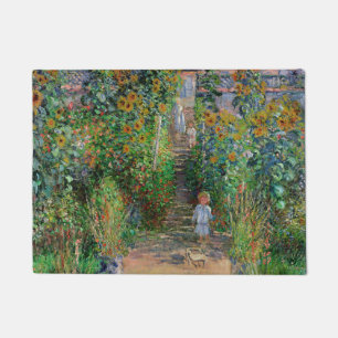 Monet Garden Vetheuil Impressionim Painting Doormat