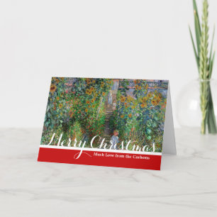 Monet Garden Vetheuil Impressionim Painting Holiday Card