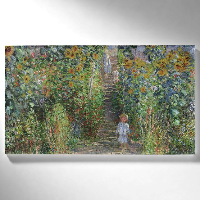 Monet Garden Vetheuil Impressionim Painting Name Tag (Front)