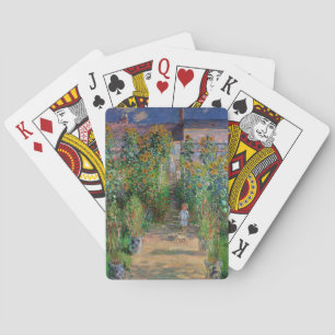 Monet Garden Vetheuil Impressionim Painting Playing Cards