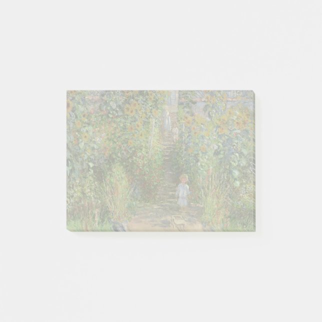 Monet Garden Vetheuil Impressionim Painting Post-it Notes (Front)