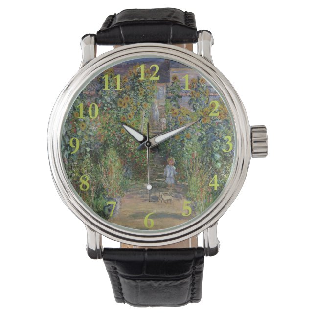 Monet Garden Vetheuil Impressionim Painting Watch (Front)