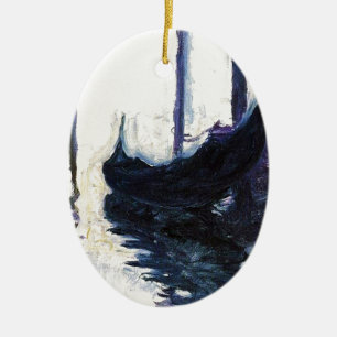 Monet Gondola In Venice Ceramic Ornament