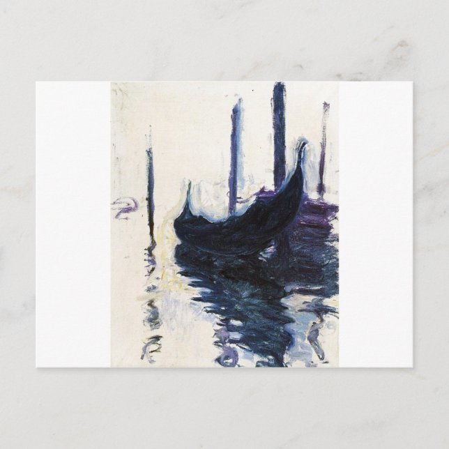 Monet Gondola In Venice Postcard (Front)