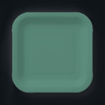 Monet green solid colour paper plate<br><div class="desc">Monet green  (Water Lilies 1919) solid colour</div>