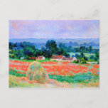 Monet - Haystack at Giverny, fine art  Postcard<br><div class="desc">Haystack at Giverny,  famous fine art painting by French Impressionist artist Claude Monet</div>