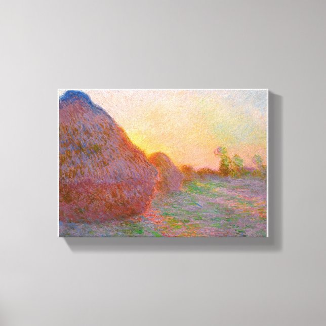 Monet Haystack Canvas Print (Front)