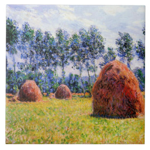 Monet - Haystacks at Giverny, 1884, Tile