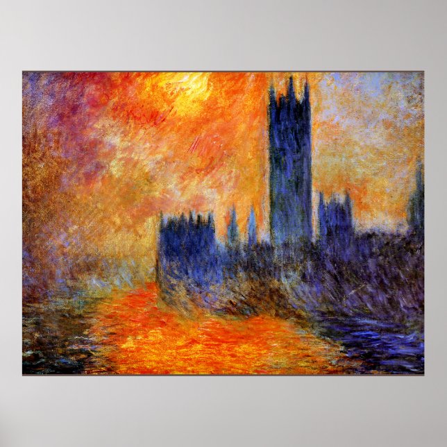 Monet - House of Parliament Sun Poster (Front)