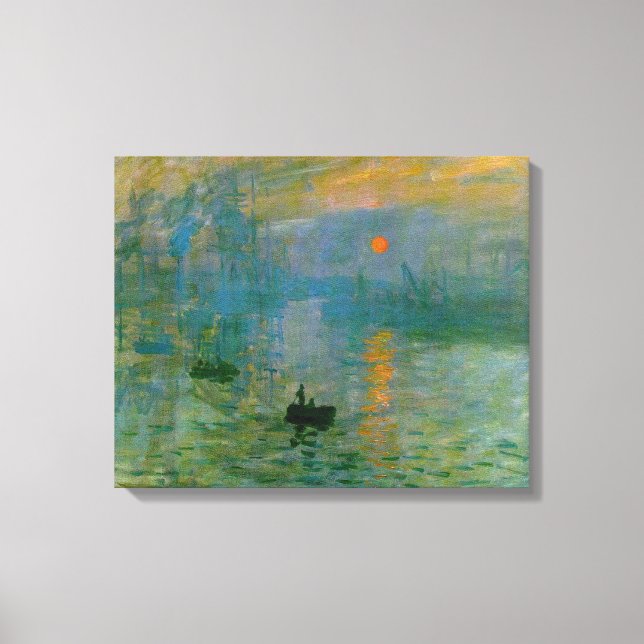 Monet Impression Sunrise Canvas Print (Front)