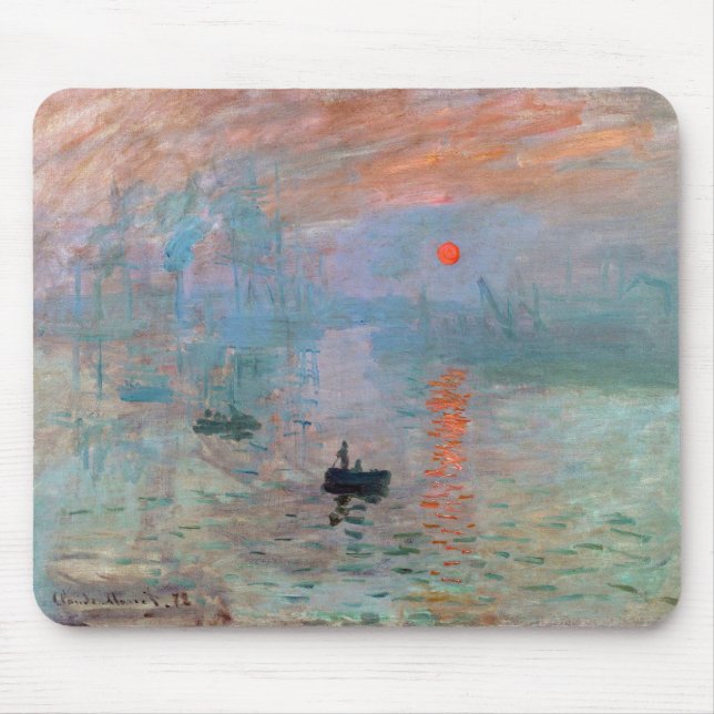 Monet , “ Impression, Sunrise ” Mouse Pad (Front)